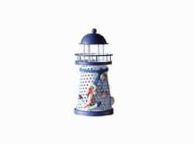 LED Lighted Decorative Metal Lighthouse with Anchor Christmas Ornament 6\