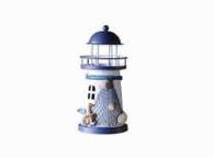 LED Lighted Decorative Metal Lighthouse with Seagull 6\