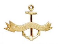 Brass Ship Happens Anchor With Ribbon Sign 8\