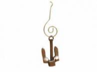 Antique Copper Navy Stockless Anchor Christmas Ornament 4\
