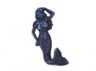 Rustic Dark Blue Cast Iron Mermaid Hook 6\