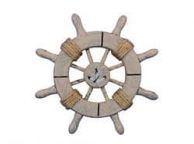 Rustic Decorative Ship Wheel With Anchor 6\