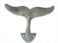 Antique Bronze Cast Iron Decorative Whale Tail Hook 5\
