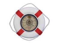 Classic White Decorative Lifering Clock with Red Bands 12\