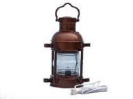 Antique Copper Anchor Electric Lantern 15\