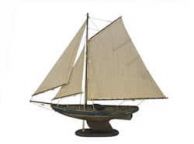 Wooden Rustic Newport Sloop Model Sailboat Decoration 30\