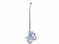 Whitewashed Cast Iron Octopus Bathroom Extra Toilet Paper Stand 19\