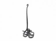 Rustic Silver Cast Iron Octopus Bathroom Extra Toilet Paper Stand 19\