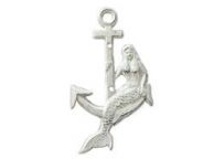 Whitewashed Cast Iron Mermaid Anchor 9\