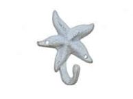 Whitewashed Cast Iron Starfish Hook 4\