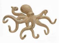 Aged White Cast Iron Octopus Hook 11\