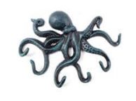 Seaworn Blue Cast Iron Octopus Hook 11\