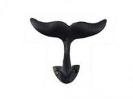 Rustic Black Cast Iron Decorative Whale Tail Hook 5\