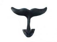 Seaworn Blue Cast Iron Decorative Whale Tail Hook 5\