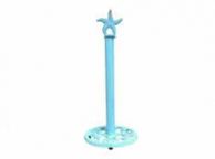 Rustic Light Blue Cast Iron Starfish Extra Toilet Paper Stand 15\