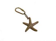 Antique Copper Starfish Key Chain 5\