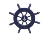 Dark Blue Decorative Ship Wheel With Anchor 6\