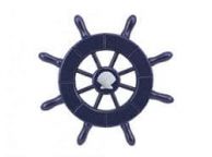 Dark Blue Decorative Ship Wheel With Seashell  6\