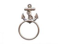 Silver Finish Anchor Towel Holder 9\