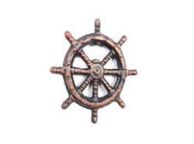 Rustic Copper Cast Iron Ship Wheel Bottle Opener 3.75\