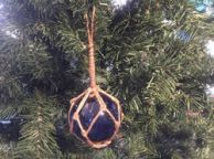 Blue Japanese Glass Ball Fishing Float Decoration Christmas Ornament 3\