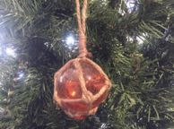 Orange Japanese Glass Ball Fishing Float Decoration Christmas Ornament 3\