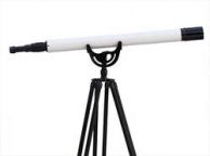 Floor Standing Oil-Rubbed Bronzed-White Leather with Black Stand Anchormaster Telescope 65\