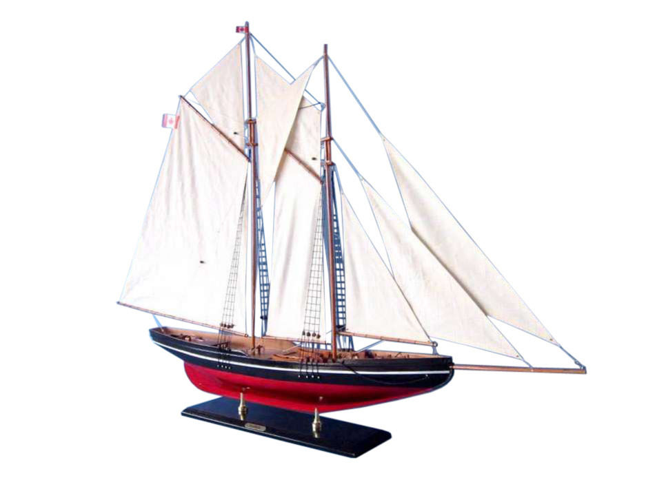 Wooden Christmas Ornament Bluenose Schooner Boat Ship 