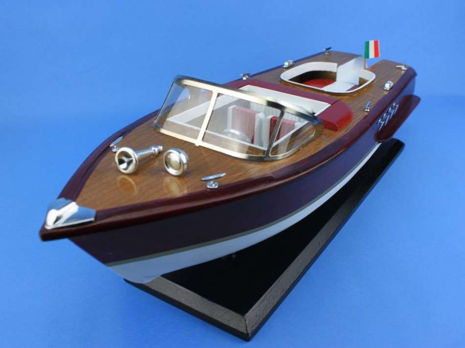Riva Aquarama Model 20" Handcrafted Wooden Speedboat Model 