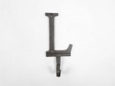 Buy Cast Iron Letter L Alphabet Wall Hook 6in - Cast Iron