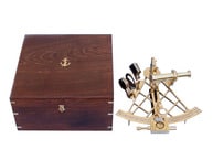 Admirals Brass Sextant with Rosewood Box 12