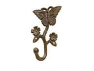 Cast Iron Butterfly With Flowers Hook 5
