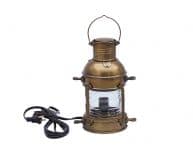 Antique Brass Anchor Electric Lantern 12