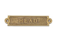 Antique Brass Head Sign 6