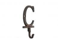 Rustic Copper Cast Iron Letter C Alphabet Wall Hook 6