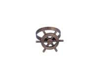 Antique Copper Ship Wheel Napkin Ring 2