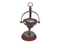 Antique Brass Hanging Compass 8