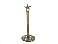 Antique Gold Cast Iron Starfish Extra Toilet Paper Stand 15