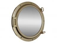 Gold Finish Porthole Mirror 24