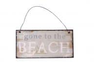 Tin Gone to the Beach Sign 6