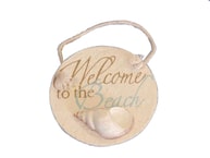 Ceramic Welcome to the Beach Round Sign 4