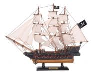 Wooden Caribbean Pirate White Sails Limited Model Pirate Ship 15