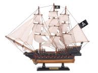 Wooden Ben Franklins Black Prince White Sails Limited Model Pirate Ship 15