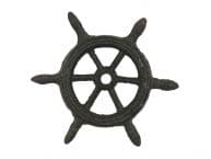 Cast Iron Ship Wheel Decorative Paperweight 4