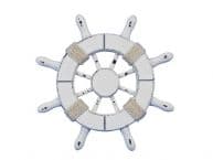 Rustic White Decorative Ship Wheel 6