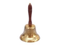 Brass Plated Hand Bell with Wood Handle 11