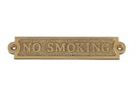 Antique Brass No Smoking Sign 6