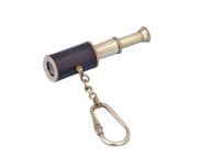 Solid Brass with Leather Spyglass Key Chain 6