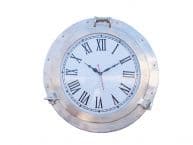 Brushed Nickel Deluxe Class Porthole Clock 20 
