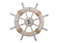 Rustic Decorative Ship Wheel With Seagull 24